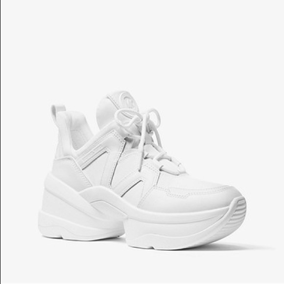 michael kors olympia sneakers white